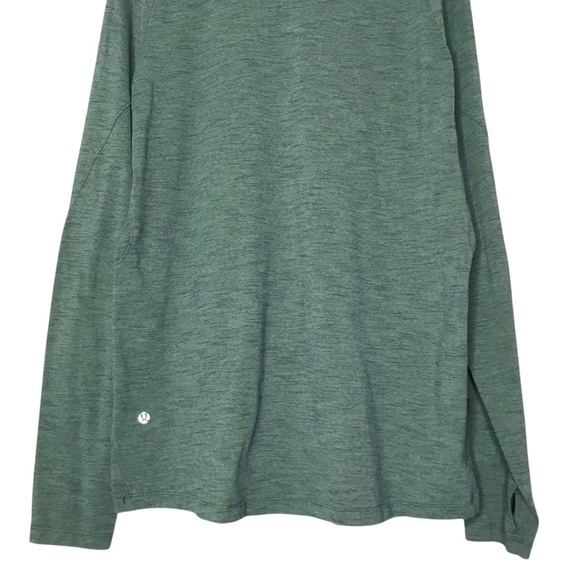 Lululemon Surge Warm 1/2 Zip Green Heather Training Workout Running Men's Large - Picture 9 of 11